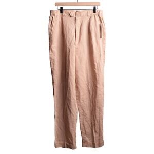 Bagazio Mens Oatmeal Ramie Cotton Pleated Dress Pants Bm1134N9 34/33 New VTG
